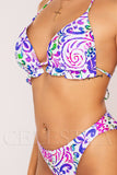 Costum de Baie din Trei Piese Alb Cod : F89 (046)