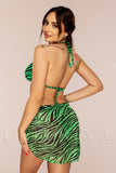 Costum de Baie din Trei Piese Verde Cod : W129-1  (04)