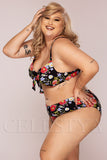 Costum de Baie din Doua Piese Negru Cod : H06 (Z43)