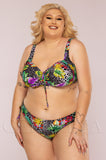 Costum de Baie din Doua Piese Gri cu Print Cod : 06929 (Z42)