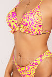 Costum de Baie din Trei Piese Galben Cod : F89 (046)