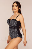 Costum de Baie Intreg Negru cu Print Cod : Y9101 (Z10)