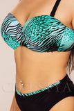 Costum de Baie din Doua Piese Turcoaz Cod : W9111 (Z6)