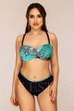 Costum de Baie din Doua Piese Turcoaz Cod : W9111 (Z6)