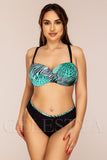 Costum de Baie din Doua Piese Turcoaz Cod : W9111 (Z6)