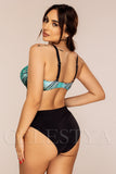 Costum de Baie din Doua Piese Turcoaz Cod : W9111 (Z6)
