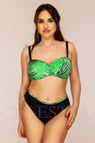 Costum de Baie din Doua Piese Verde Cod : W9111 (Z6)