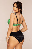 Costum de Baie din Doua Piese Verde Cod : W9111 (Z6)