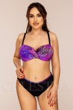 Costum de Baie din Doua Piese Mov Cod : W9111 (Z6)
