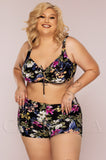 Costum de Baie din Doua Piese Negru Cod : 5006 (057)