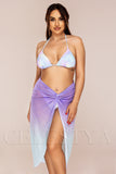 Costum de Baie din Trei Piese Lila Cod : LM058 (Z33)