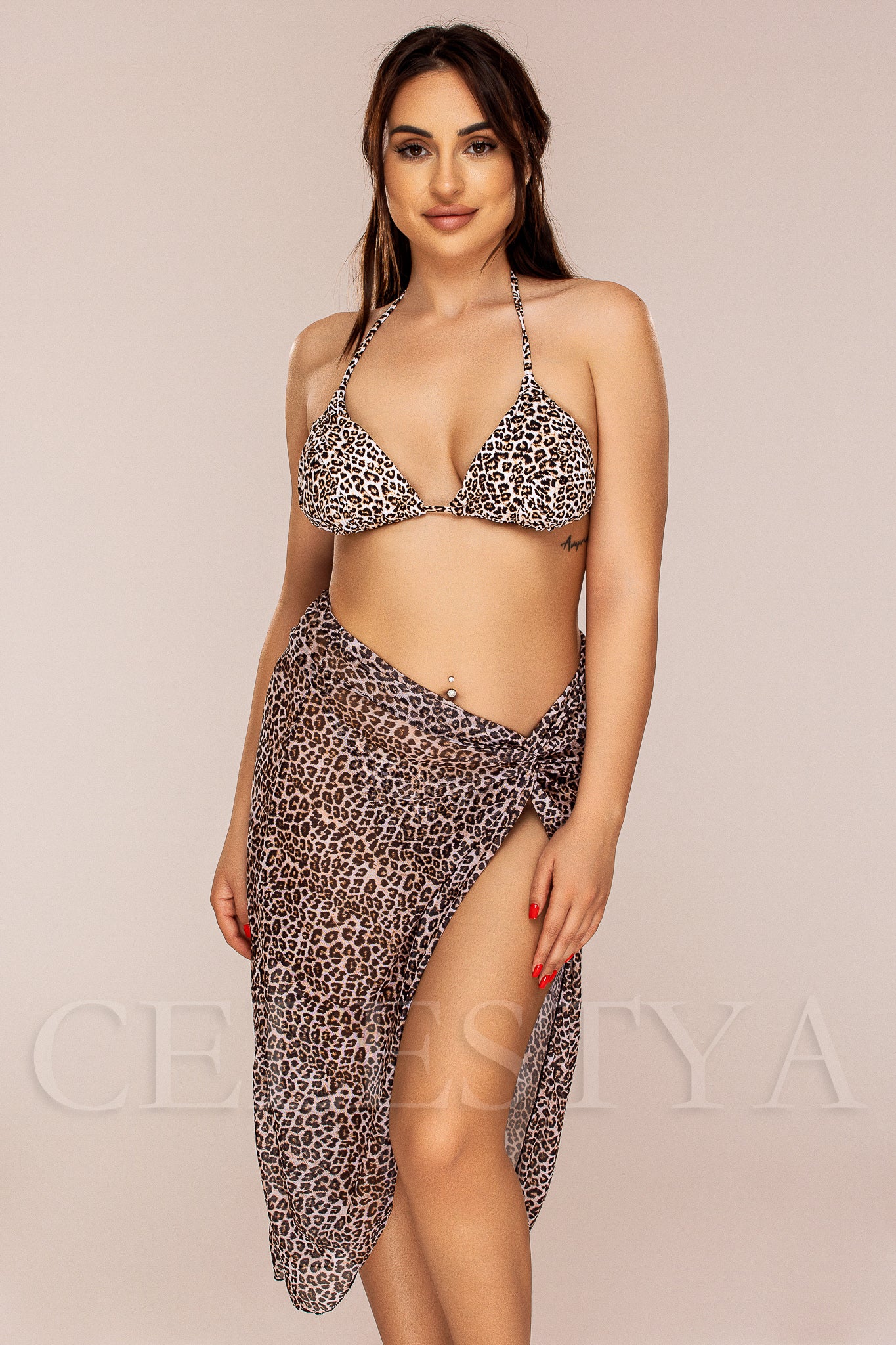 Costum de Baie din Trei Piese cu Print Cod : LM058 (Z33)