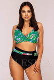 Costum de Baie din Doua Piese Verde Cod : H13 (Z34)