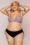 Costum de Baie din Doua Piese Roz Cod : LM037 (Z12)