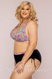 Costum de Baie din Doua Piese Roz Cod : LM037 (Z12)