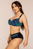 Costum de Baie din Doua Piese Albastru Cod : Y9105 (Z47)
