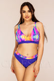 Costum de Baie din Doua Piese Mov Cod : Y9122 (032)
