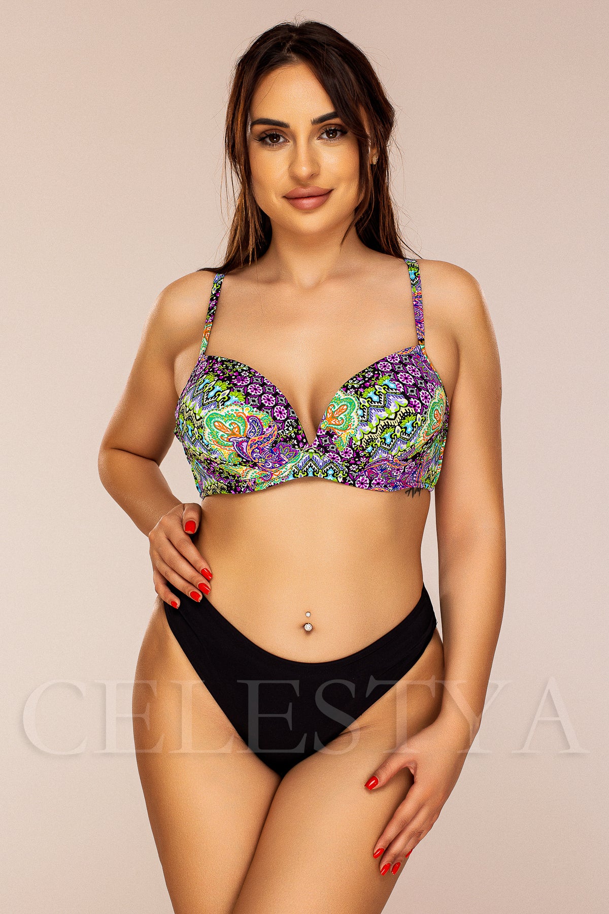 Costum de Baie din Doua Piese Negru Cod : LM047 (Z46)