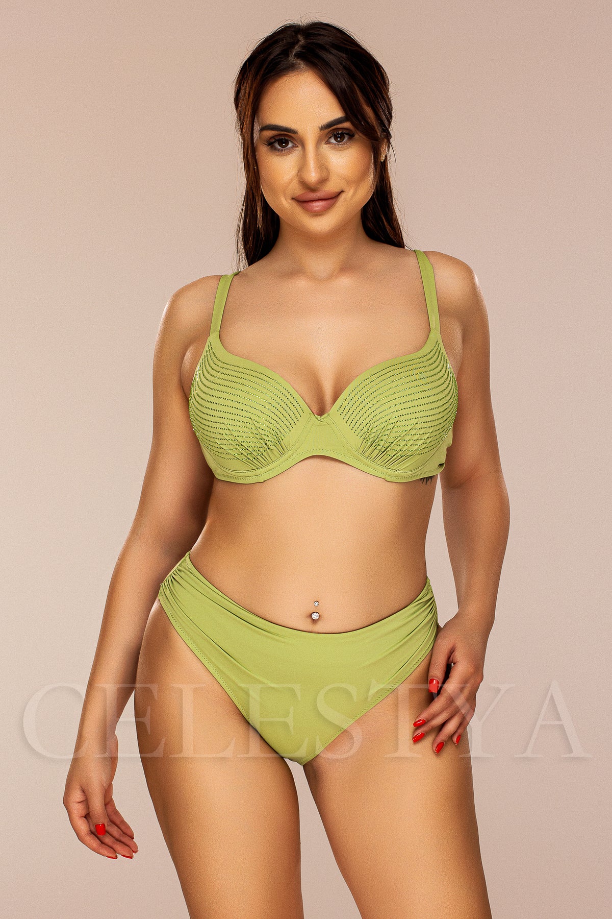 Costum de Baie din Doua Piese Vernil Cod : LM063 (021)