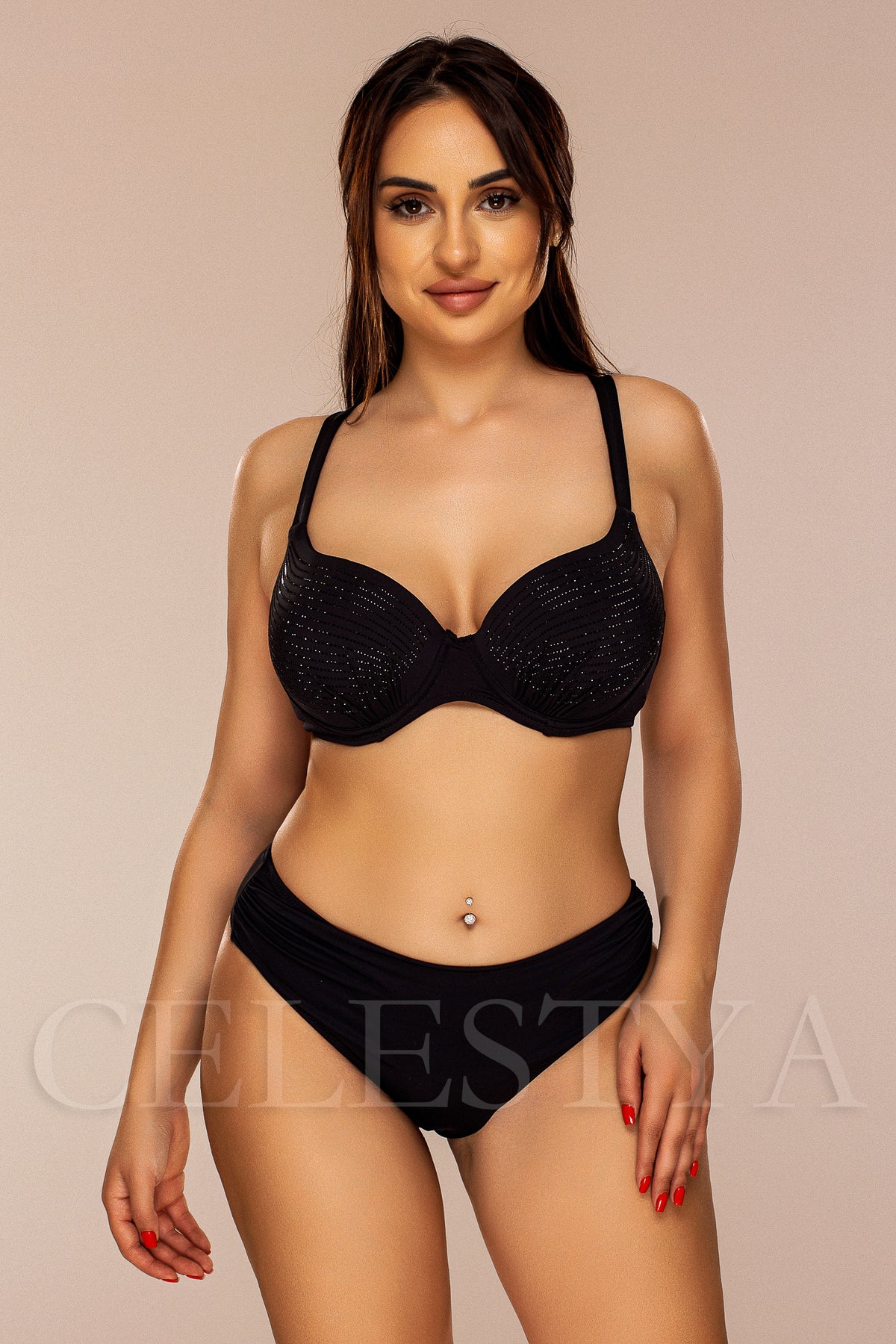 Costum de Baie din Doua Piese Negru Cod : LM063 (021)