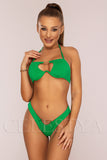 Costum de Baie din Doua Piese Verde Cod : 00109 (Z2)