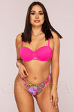 Costum de Baie din Doua Piese Roz Cod : 23845 (Z14)