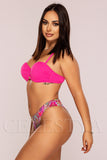Costum de Baie din Doua Piese Roz Cod : 23845 (Z14)