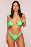 Costum de Baie din Doua Piese Verde Cod : 2109-1 (K) (Z13)