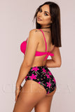 Costum de Baie din Doua Piese Roz Cod : 0099 (Z9)