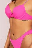 Costum de Baie din Doua Piese Roz Cod : 8841 (Z7)