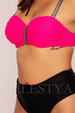 Costum de Baie din Doua Piese Roz Cod : R24-21 (Z15)