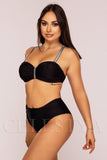 Costum de Baie din Doua Piese Negru Cod : R24-21 (Z10)