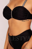 Costum de Baie din Doua Piese Negru Cod : R24-21 (Z10)