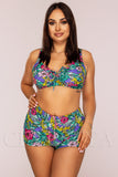 Costum de Baie Din Doua Piese Verde Cod : 5005 (Z14)
