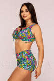 Costum de Baie Din Doua Piese Verde Cod : 5005 (Z14)