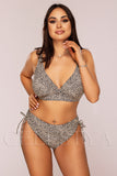 Costum de Baie din Doua Piese Bej Cod : 5008 (Z10)