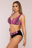 Costum de Baie din Doua Piese Roz Cod : LM037 (Z5)