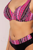 Costum de Baie din Doua Piese Roz Cod : LM037 (Z5)