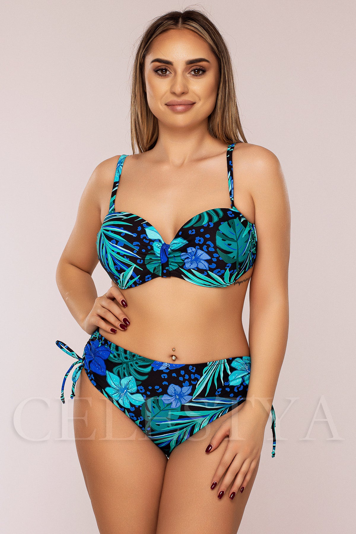 Costum de Baie din Doua Piese Negru Cod : 5003 (Z2)