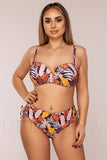 Costum de Baie din Doua Piese Roz Cod : 5003 (Z15)