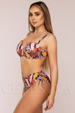 Costum de Baie din Doua Piese Roz Cod : 5003 (Z15)