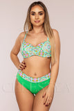 Costum de Baie din Doua Piese Verde Cod : LM032 (Z28)