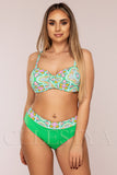 Costum de Baie din Doua Piese Verde Cod : LM032 (Z28)