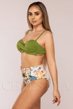 Costum de Baie din Doua Piese Vernil Cod : 23721 (053)