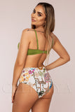 Costum de Baie din Doua Piese Vernil Cod : 23721 (053)