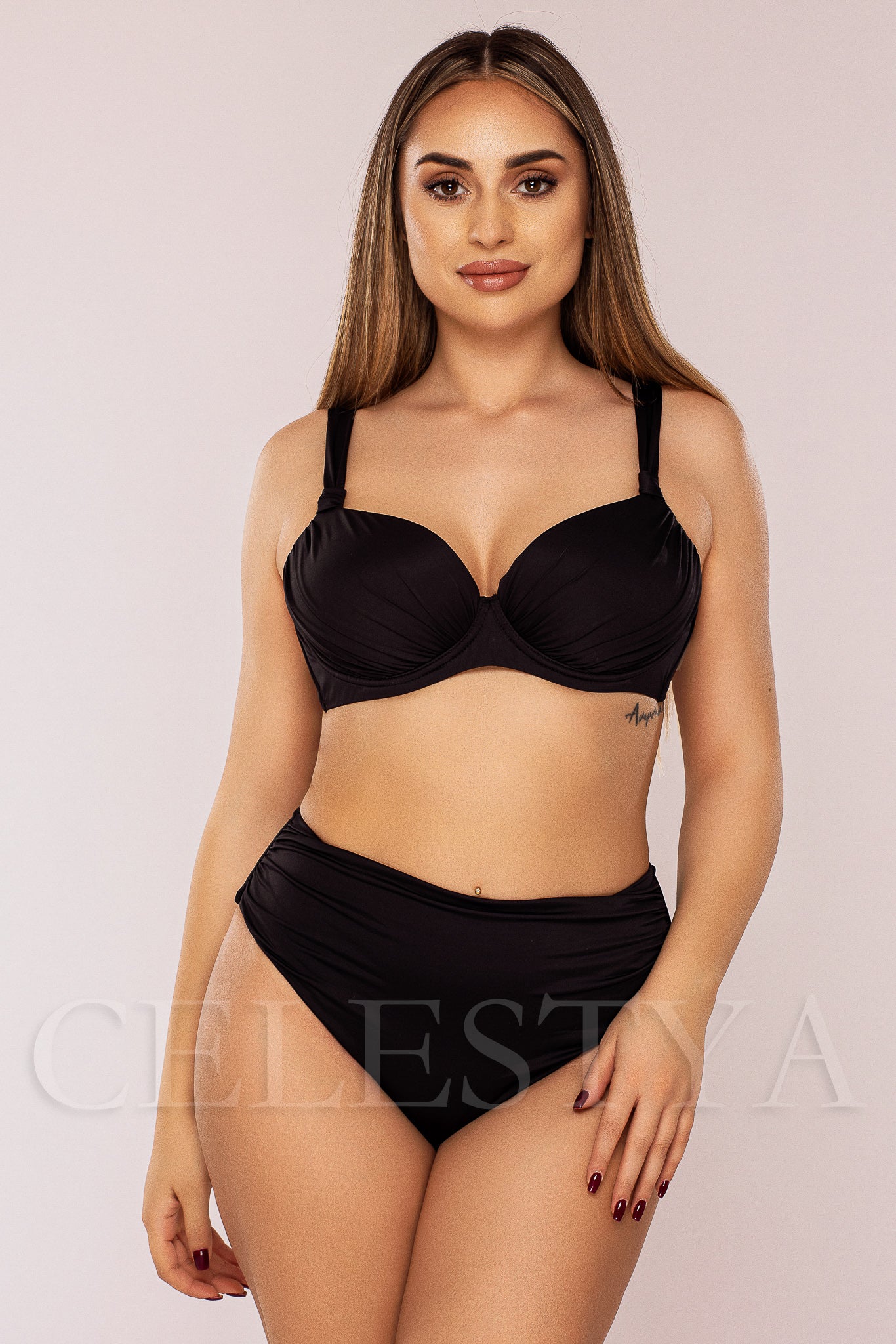 Costum de Baie din Doua Piese Negru Cod : 88230 (025)