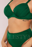 Costum de Baie din Doua Piese Verde Cod : 88230 (027)