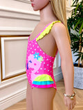 Costum de Baie Copii Intreg Roz Cod : 05 (Z8)