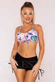 Costum de Baie din Doua Piese Roz Cod : 00118 (Z46)