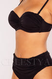 Costum de Baie din Doua Piese Negru Cod : 23572 (Z13)